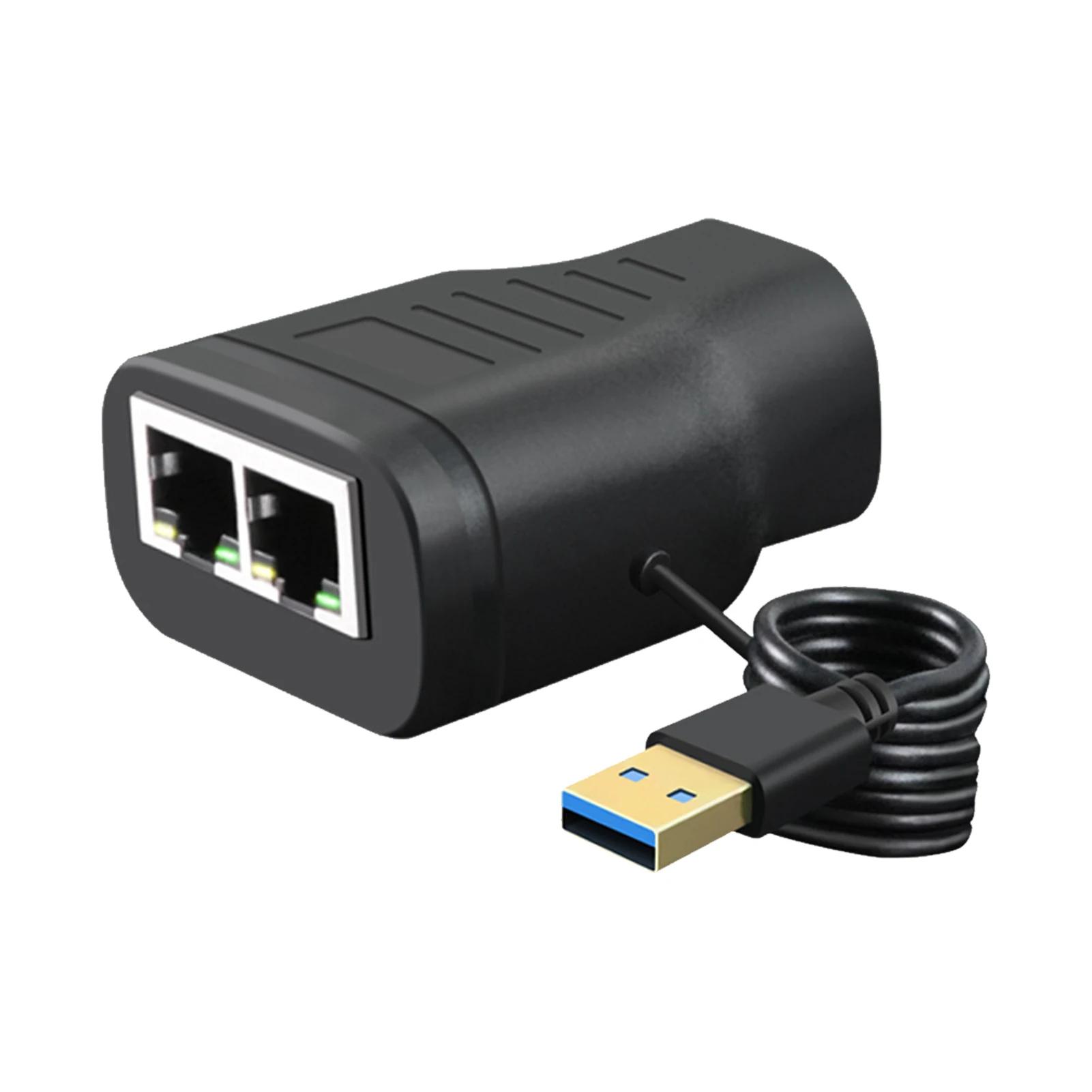 RJ45 1 to 2  USB   LAN ̽, 8P8C ̴ ø,  100Mbps PVC ͽٴ, Cat5 Cat5e Cat6